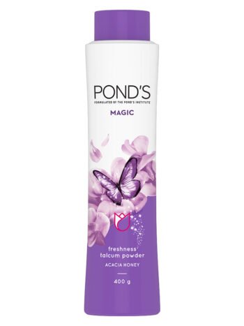 POND'S Magic Freshness Talcum Powder with Acacia Honey Fragrance - 400 gm | Long-lasting Freshness & Soft Skin