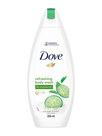 Dove Refreshing Body Wash with Cucumber and Green Tea Scent - Smoother Skin for All Skin Types, 250 ml