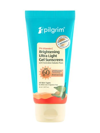 SPF 60 PA++++ Ultra Light Gel Sunscreen with 5% Vitamin C for Brightening and Sun Protection