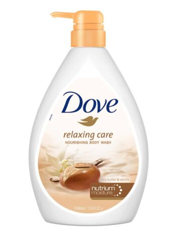 Dove Shea Butter Body Wash with Vanilla - Nourishing Formula for Soft Skin & Soothing Scent, 1L
