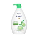 Dove Refreshing Body Wash with Cucumber & Green Tea Scent - 800ml for Soft, 24-Hour Moisturized Skin