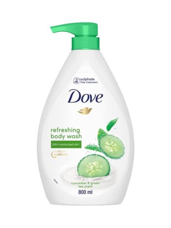 Dove Refreshing Body Wash with Cucumber & Green Tea Scent - 800ml for Soft, 24-Hour Moisturized Skin