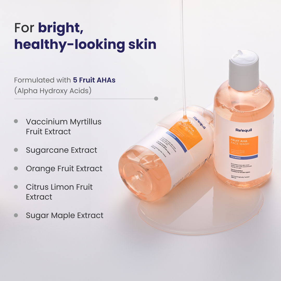 Results After Using Fruit AHA Face Wash