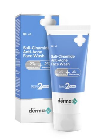 The Derma Co Face Wash with 2% Salicylic Acid and 2% Niacinamide | Sali-Cinamide Anti-Acne Face Wash - 80ml