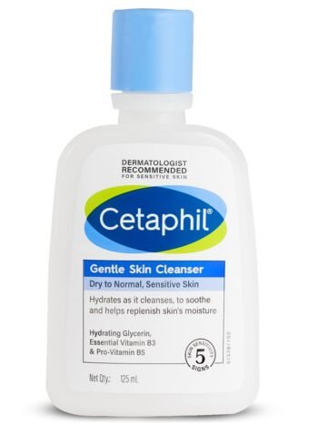 Cetaphil Paraben, Sulphate-Free Gentle Skin Hydrating Face Wash Cleanser with Niacinamide, Vitamin B5 for Dry to Normal, Sensitive Skin - 125 ml