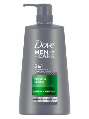 Dove Men+Care Fresh & Clean 2-in-1 Shampoo and Conditioner for Men, 650 ml - Refreshing Hair Care Solution