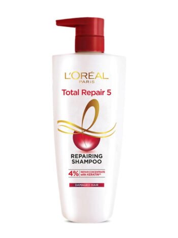 L'Oreal Paris Total Repair 5 Shampoo for Damaged and Weak Hair with Pro-Keratin & Ceramide, 650 ml