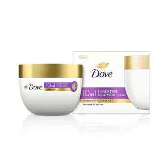 Dove 10 in 1 Shine Revive Hair Mask Treatment for Damaged Hair (300ml) - Deep Conditioning & Repair