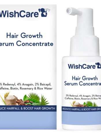 WishCare Hair Growth Serum Concentrate - 3% Redensyl, 4% Anagain, 2% Baicapil, Caffeine, Biotin & Rice Water - Advanced Hair Growth Serum for Hair Fall Control & Hair Growth 30ml