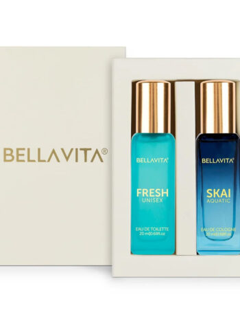 Bella Vita Luxury Skai Aquatic & Fresh Unisex Perfume Combo Pack - 2 x 20ml EDC & EDT