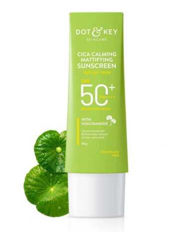 Dot & Key CICA Calming Mattifying Sunscreen SPF 50 PA++++ for Oily, Acne-Prone, and Sensitive Skin - 50g | Best Sunscreen for Oily Skin