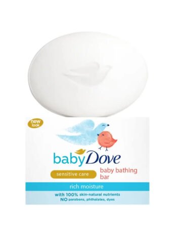 Baby Dove Rich Moisture Bathing Bar for Sensitive Skin, 75g - Gentle Baby Soap