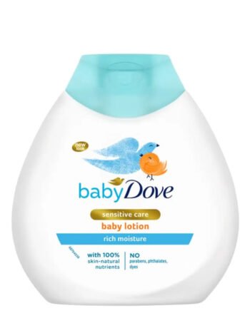 Baby Dove Rich Moisture Baby Lotion 200 ml | Gentle Hypoallergenic Lotion for Soft Baby Skin | Sulfate-Free & Paraben-Free Body Lotion for Kids