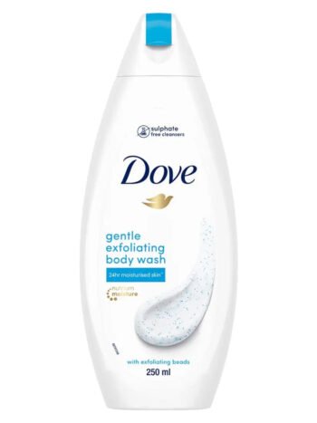 Dove Gentle Exfoliating Body Wash for All Skin Types - Nourishing Moisturizer, Mild Cleanser & pH Balancer (250ml)