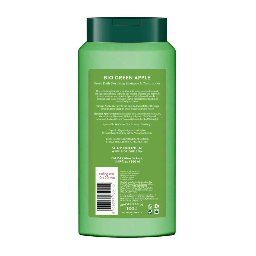 Shiny Hair After Using Biotique Green Apple Shampoo