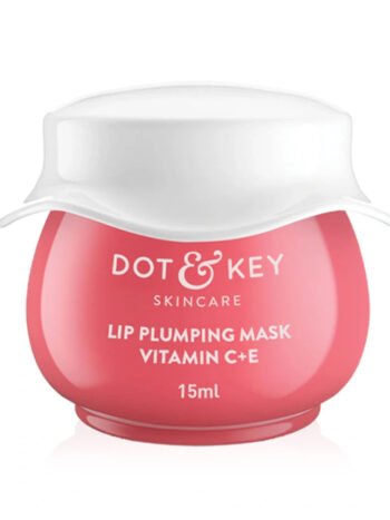 DOT & KEY Lip Plumping Mask with Shea Butter & Vitamins C + E for Naturally Glowing Lips - Hydrating Lip Treatment (15ml)