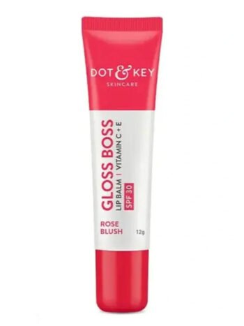 Dot & Key Tinted Cherry Lip Balm SPF 30 - Glossy, Buttery Soft Lips with Vitamin C & E for Dark Lips (12g)