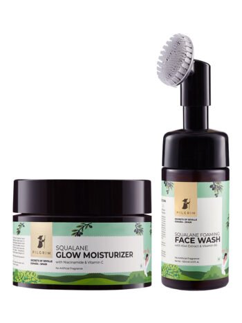 Hydrating Squalane Glow Moisturizer and Face Wash Combo for Radiant Skin