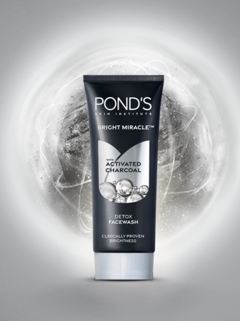 POND'S Bright Miracle Detox Charcoal Face Wash - 10X Power for Deep Cleansing