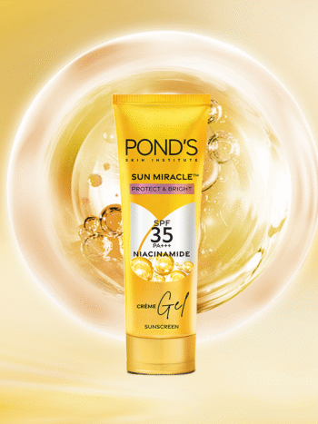POND'S Sun Miracle SPF 35 PA+++ Sunscreen Gel with Niacinamide - Brightening & Protective Crème for Ultimate Sun Care