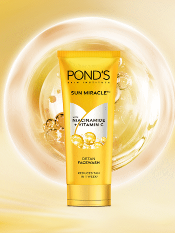 POND'S DeTan Facewash with Niacinamide & Vitamin C - Tan Removal in 7 Days for All Skin Types - 100g