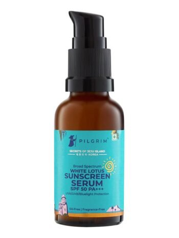 White Lotus Sunscreen Serum SPF 50 PA+++ - Broad Spectrum UV Protection for All Skin Types