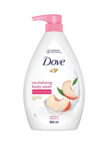 Dove Revitalizing Body Wash with Scented Peach and Vitamin C - Hydrating Cleanser (800ml)