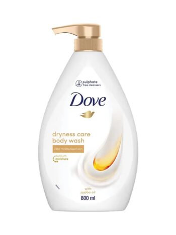 Dove Dryness Care Body Wash with Jojoba Oil for Deep Hydration (800ml) - Nourishing Skin Cleanser