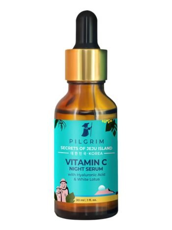 Hydrating Vitamin C Night Serum with Hyaluronic Acid & White Lotus - Oil-Based Formula for Radiant Skin