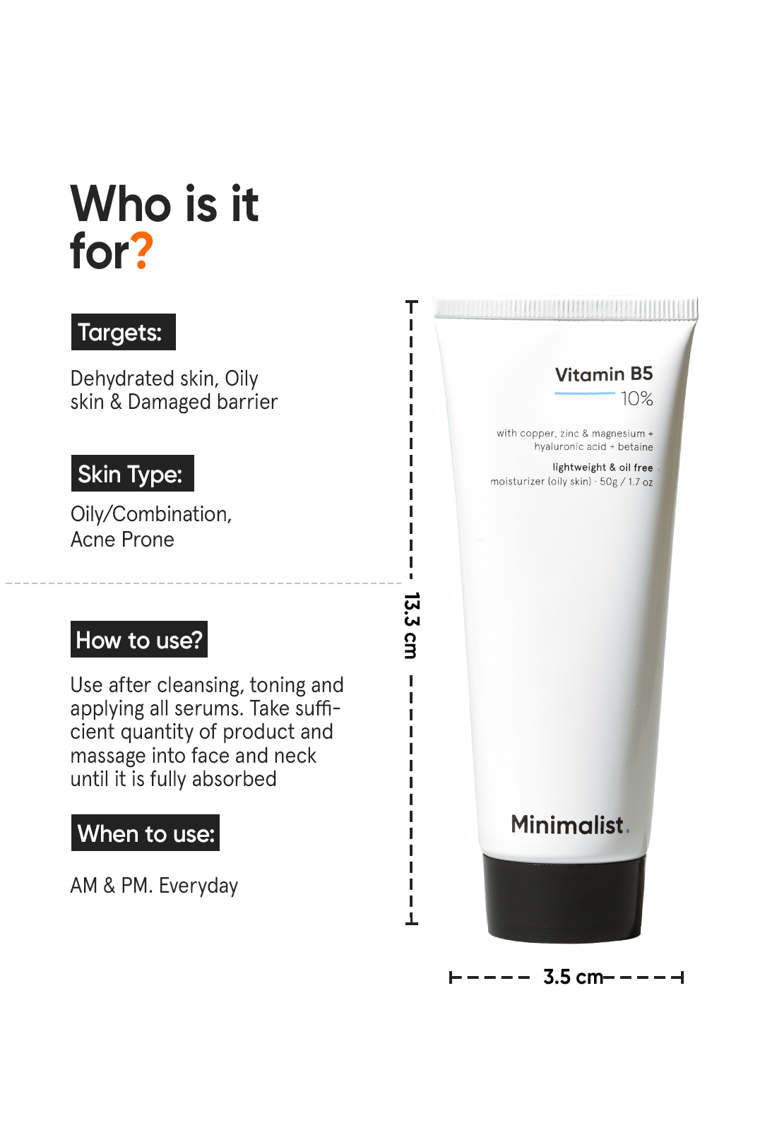 Before and After Vitamin B5 Moisturizer