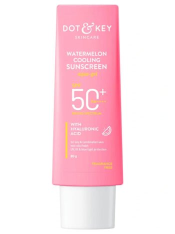 Dot & Key Watermelon Cooling Sunscreen SPF 50+ PA++++ for All Skin Types - 80g | Best Sunscreen for Summer Protection