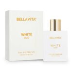Bella Vita Luxury White Oud Unisex Eau De Parfum - Premium Long Lasting Oud & Fruity Fragrance with Orange, Patchouli, Musk (100ml)