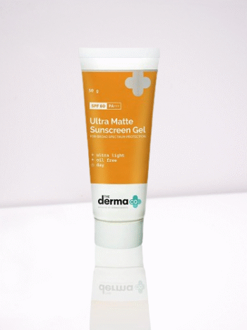 Ultra Matte Sunscreen Gel with SPF 60 PA+++ by The Derma Co. - 50g | Best Sunscreen for Oily Skin