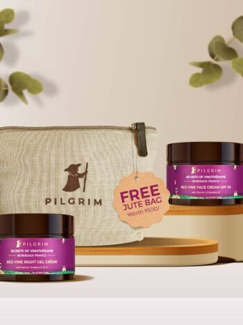 Red Vine Day/Night Combo: Face Cream SPF 30 & Night Gel Cream for Radiant Skin