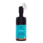 Volcanic Lava Ash Foaming Face Wash with Brush - Deep Cleansing Facial Cleanser