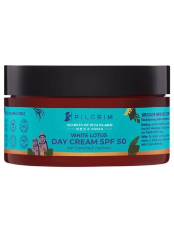 White Lotus Day Cream SPF 50 (PA+++) - Nourishing Camellia & Yugdugu for Sun Protection